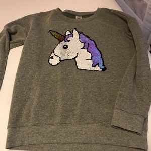 5/$25 Kids unicorn sequin sweatshirt
